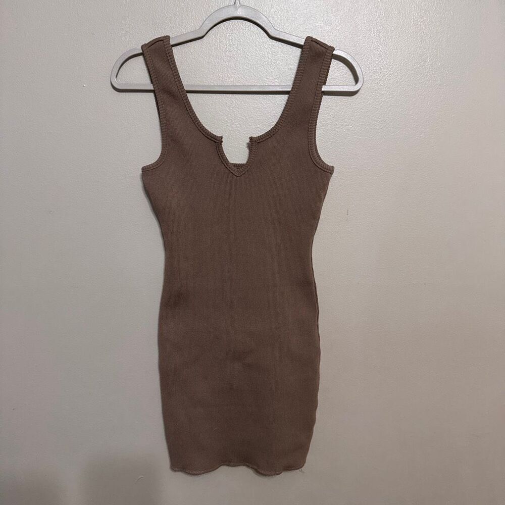 Which We Want ribbed bodycon tank dress size medium